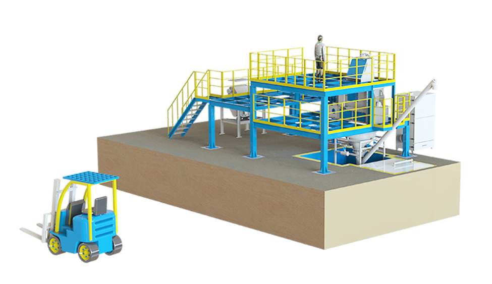 Small scale water-soluble fertilizer production line