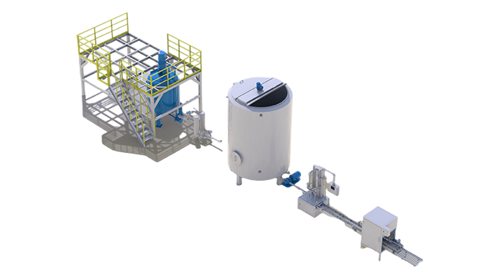 Small scale liquid fertilizer production line