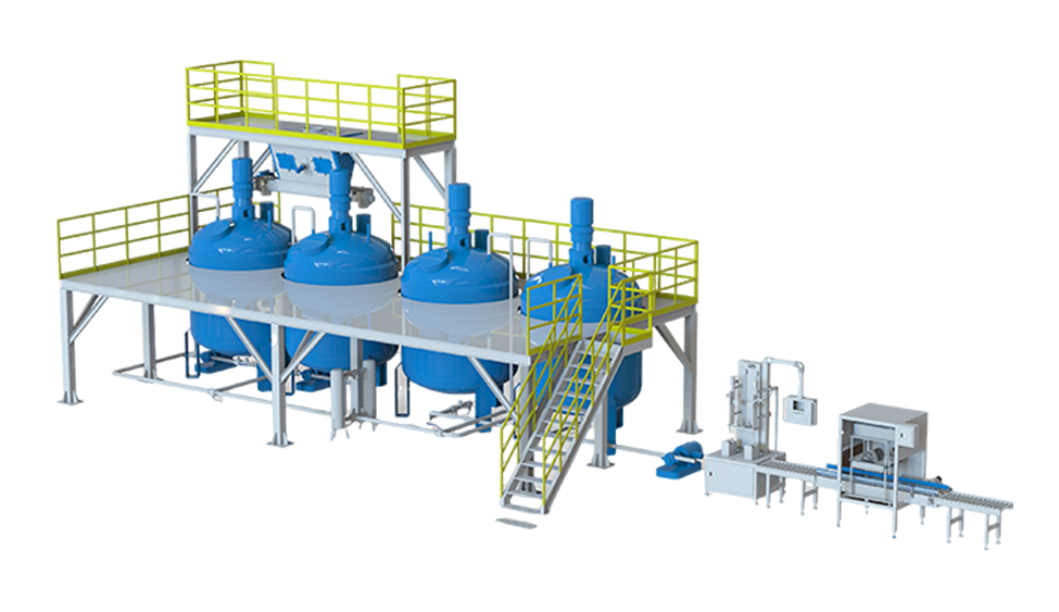 Small scale liquid water-soluble fertilizer production line