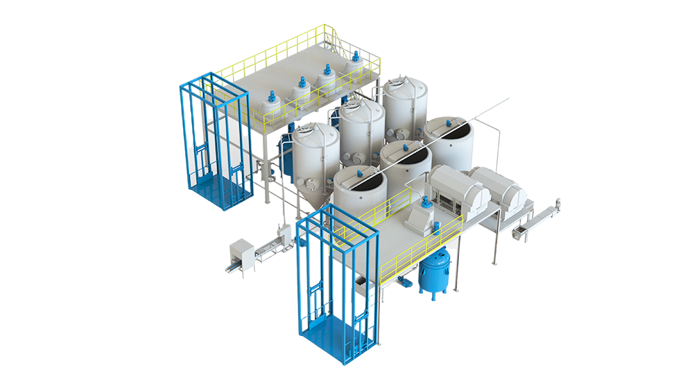 Small scale liquid water-soluble fertilizer production line