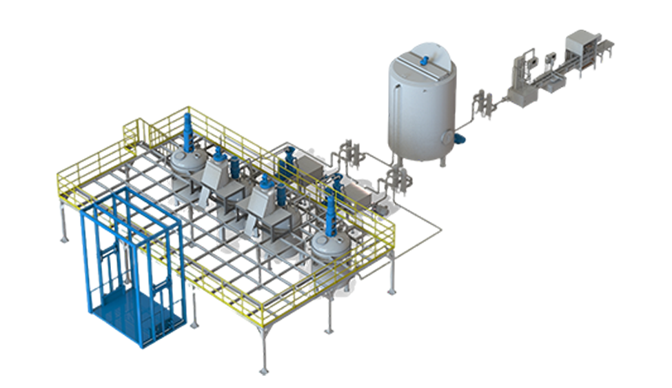 Small scale liquid water-soluble fertilizer production line