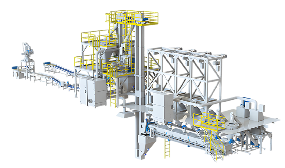 Powder fertilizer production line