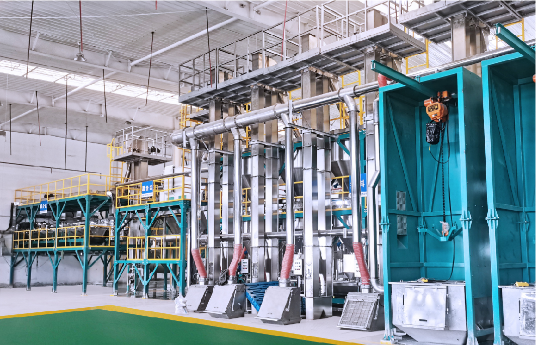 Powder water-soluble fertilizer production line